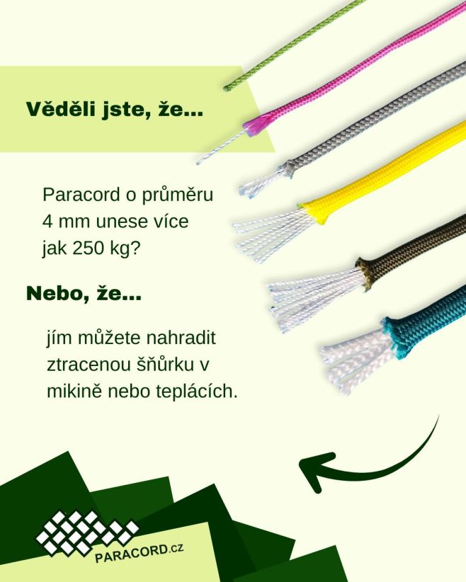 Paracord – provázek, co zvládne všechno. 🪢 Jednou vám může zachránit život, když se na něj pověsíte při výstupu ze skal....