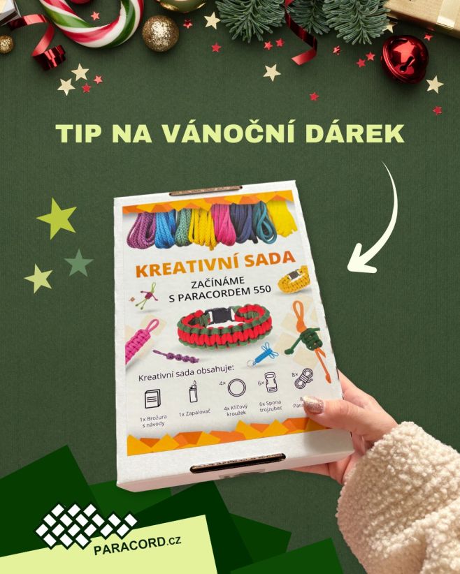 Už vás nebaví dávat ponožky, svíčky a čokolády? Zkuste letos něco originálního – kreativní sadu „Začínáme s paracordem...